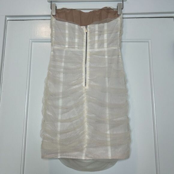 White Fox For The Night Mini Dress Size Small Bodycon White Ivory - Picture 5 of 12